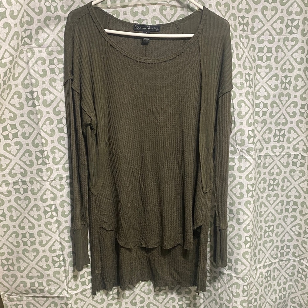 French Laundry Olive Long Sleeve Top